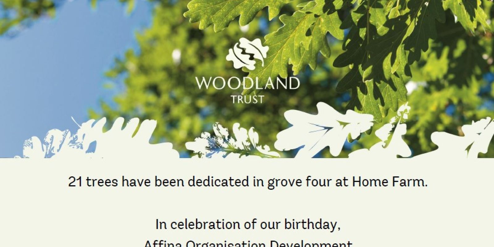 Planting trees to mark our 21st anniversary