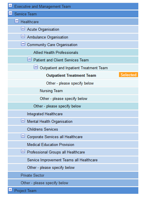 ATPI Comparison group example